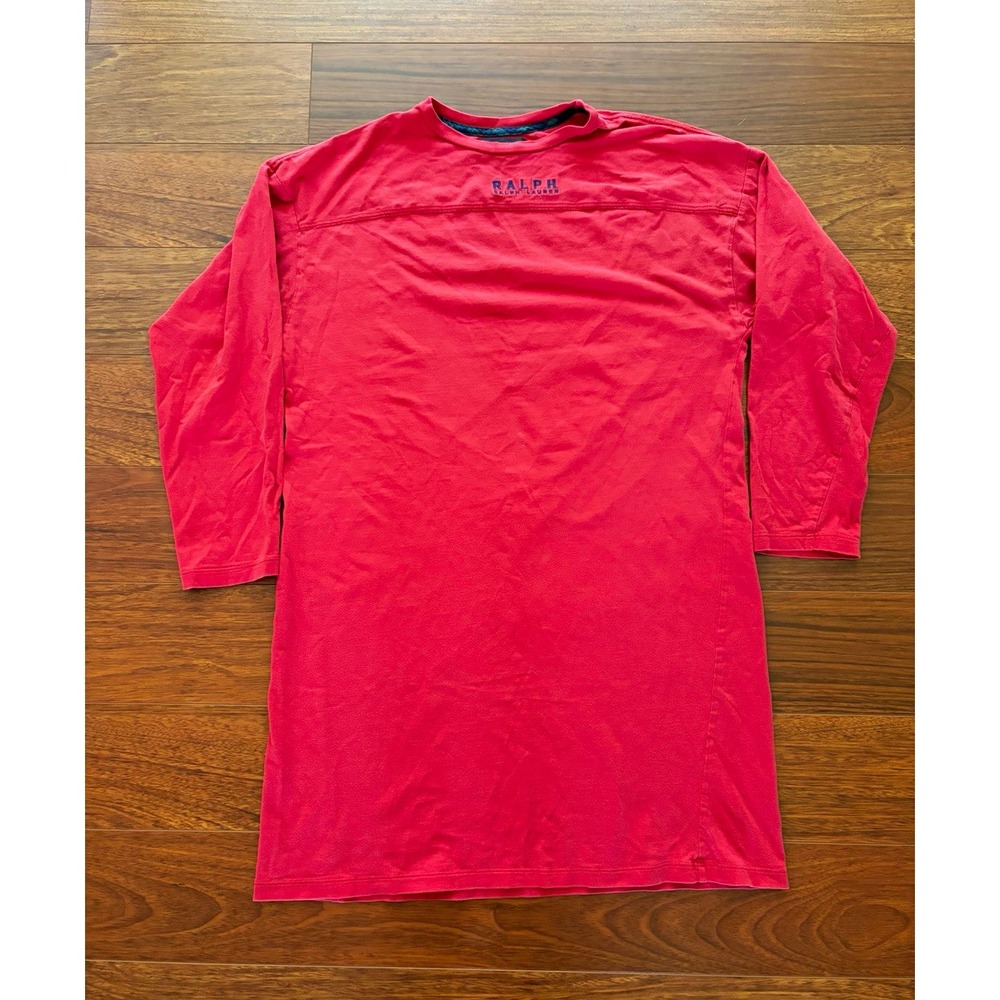 Vintage 1999 RALPH Ralph Lauren Women's Red Long Sleeve T Shirt Dress Size S